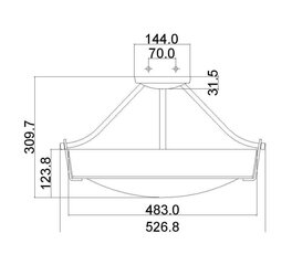 Kattovalaisin Elstead Lighting Hathaway HK-HATHAWAY-SFMB hinta ja tiedot | Kattovalaisimet | hobbyhall.fi