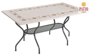 Roma-pöytä, 160 x 90 cm, kerma hinta ja tiedot | Puutarhapöydät | hobbyhall.fi