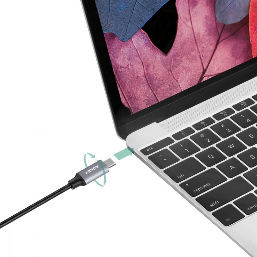 Aukey USB-C/USB-C CB-CD5 hinta ja tiedot | Puhelinkaapelit | hobbyhall.fi