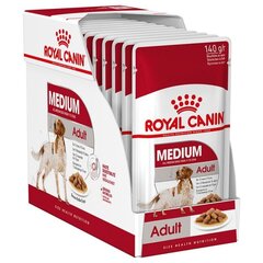Royal Canin Medium Adult märkäruoka koirille, 10x140g hinta ja tiedot | Koiran märkäruoka | hobbyhall.fi