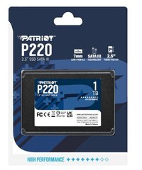 Patriot P220, 1 Tt (P220S1TB25) hinta ja tiedot | Kovalevyt | hobbyhall.fi