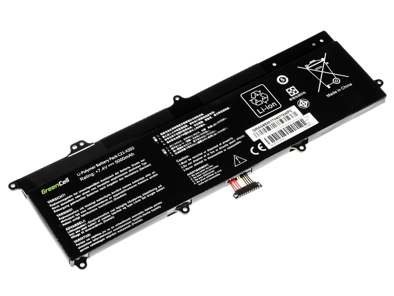 Green Cell Laptop Battery for Asus X201E F201E VivoBook F202E Q200E S200E X202E hinta ja tiedot | Kannettavien tietokoneiden akut | hobbyhall.fi