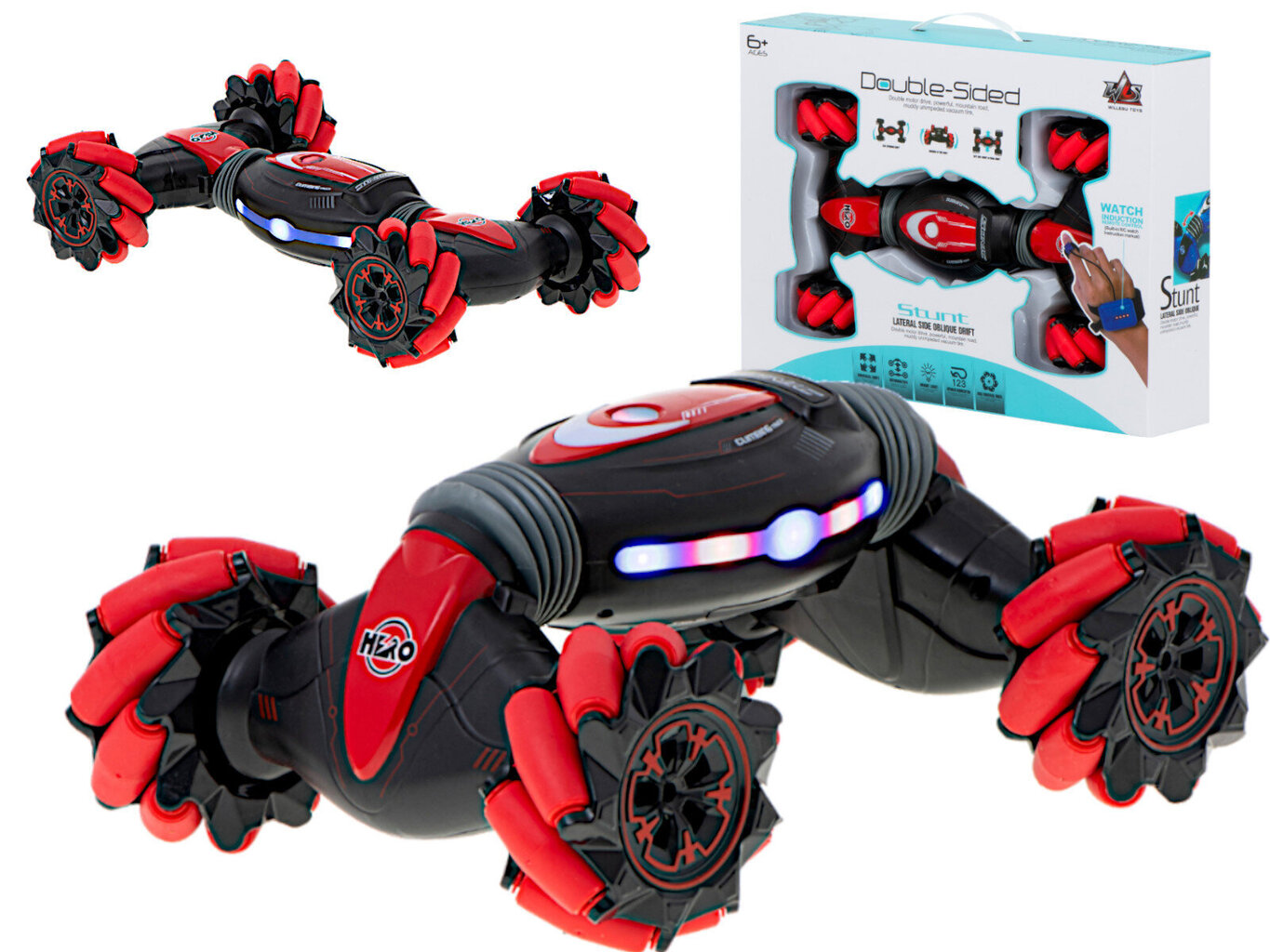 Auto RC Stunts Dancing Stunt 360 Punainen hinta ja tiedot | Poikien lelut | hobbyhall.fi