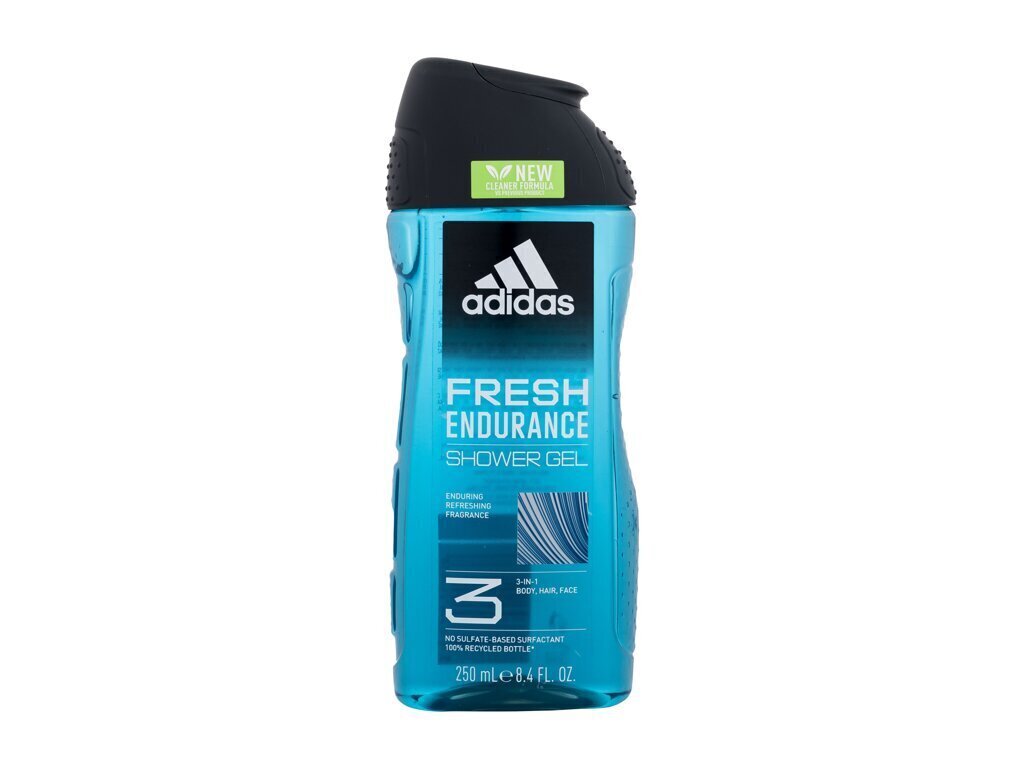 Suihkugeeli Adidas Fresh Endurance Shower Gel 3in1, 250 ml hinta ja tiedot | Suihkusaippuat ja suihkugeelit | hobbyhall.fi