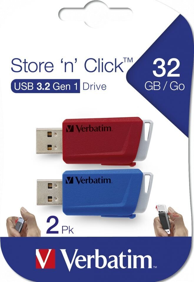 Verbatim Store N Click (49308), 32 Gt hinta ja tiedot | Muistitikut | hobbyhall.fi