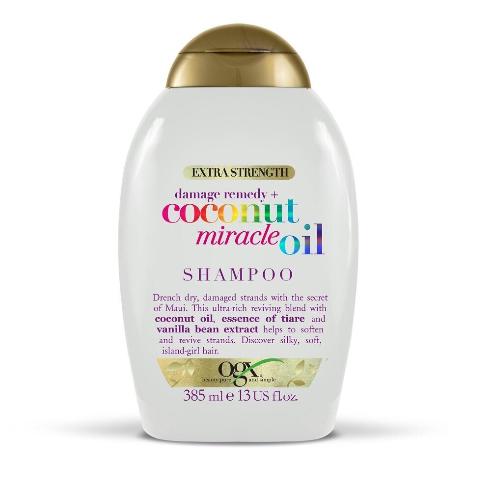 Shampoo kuiville ja vaurioituneille hiuksille Organix Coconut Oil Miracle Oil Shampoo, 385 ml hinta ja tiedot | Shampoot | hobbyhall.fi