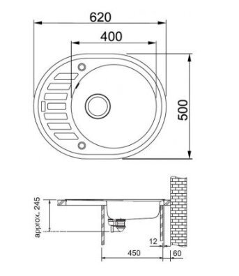 Kivipesuallas Franke Rog 611-62 beige, venttiilikansi hinta ja tiedot | Keittiöaltaat | hobbyhall.fi