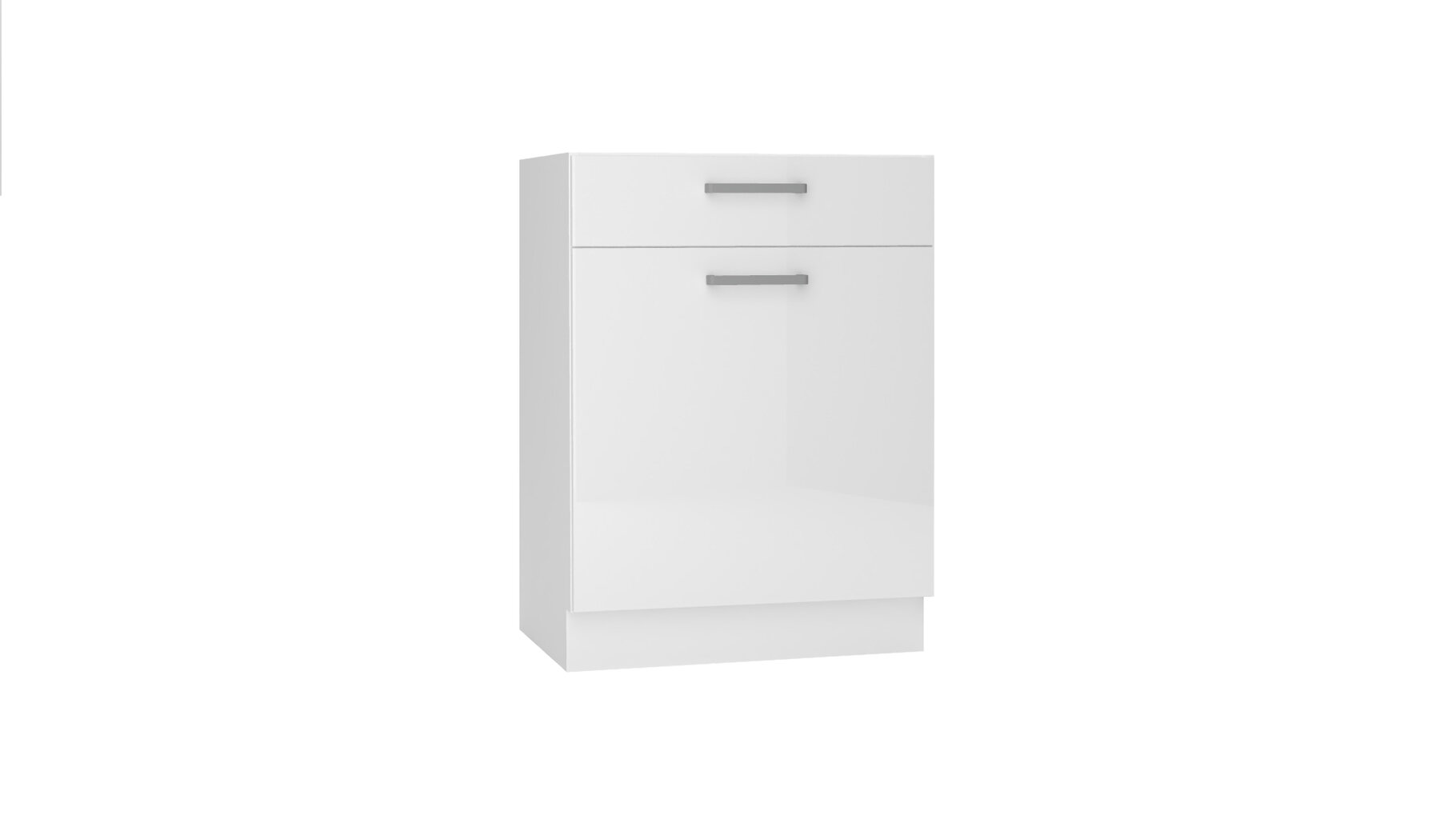 VITA WHITE ACRYLIC GLOSS/BI Integroitava keittiökaappi laatikoilla valkoinen hinta ja tiedot | Keittiön kaapit | hobbyhall.fi