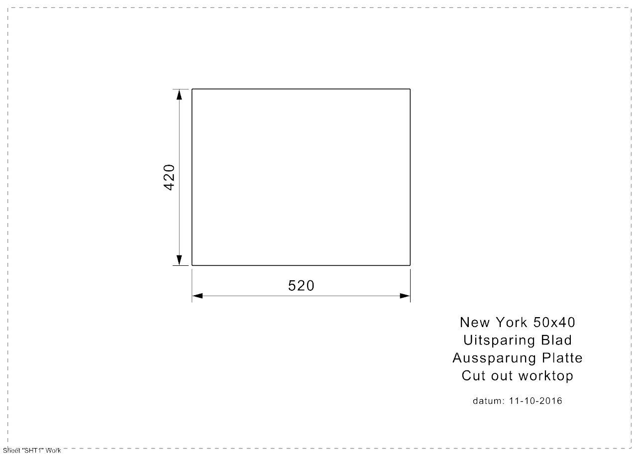 Ruostumattomasta teräksestä valmistettu tiskiallas Reginox New York (L), 50x40 cm hinta ja tiedot | Keittiöaltaat | hobbyhall.fi