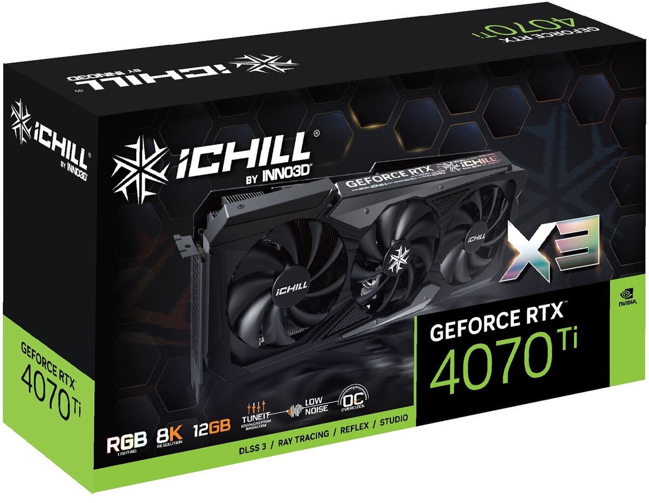 Inno3D GeForce RTX 4070 Ti iCHILL X3 (C407T3-126XX-186148H) hinta ja tiedot | Näytönohjaimet | hobbyhall.fi