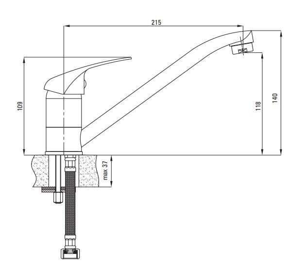 Tiskiallas Deante Twist ZHC 3813, decor hinta ja tiedot | Keittiöaltaat | hobbyhall.fi