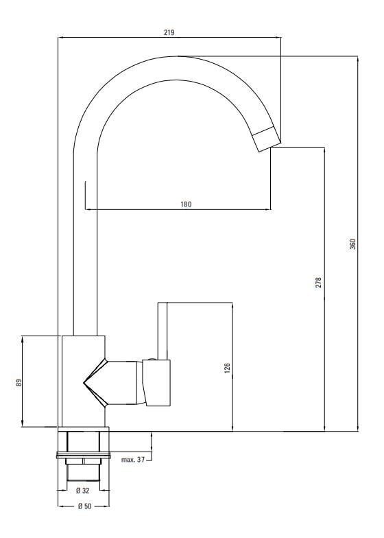 Tiskiallas Deante Twist ZHC 3813, decor hinta ja tiedot | Keittiöaltaat | hobbyhall.fi