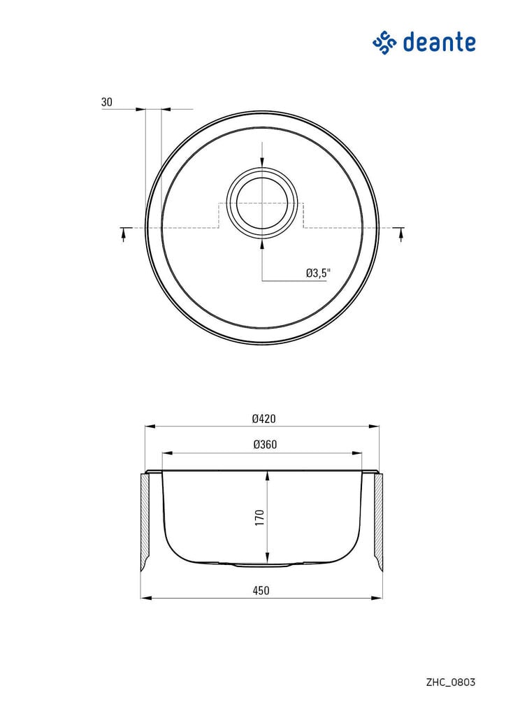 Tiskiallas Deante Twist ZHC 3813, decor hinta ja tiedot | Keittiöaltaat | hobbyhall.fi