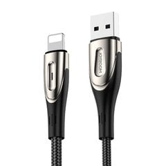 Lightning Joyroom Sharp S-M411 2.4A, 3 metrinen USB-kaapeli (mustan värinen) hinta ja tiedot | Puhelinkaapelit | hobbyhall.fi
