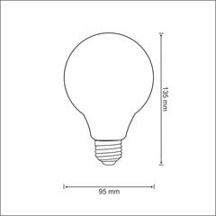 LED-lamppu E27 FILAMENT G95 Vintage Amber 4W HEAT 2000K hinta ja tiedot | Lamput | hobbyhall.fi