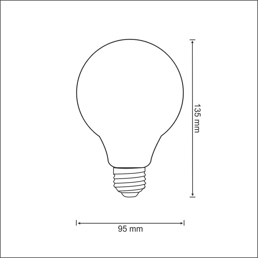 LED-lamppu E27 FILAMENT G95 Vintage Amber 4W HEAT 2000K hinta ja tiedot | Lamput | hobbyhall.fi