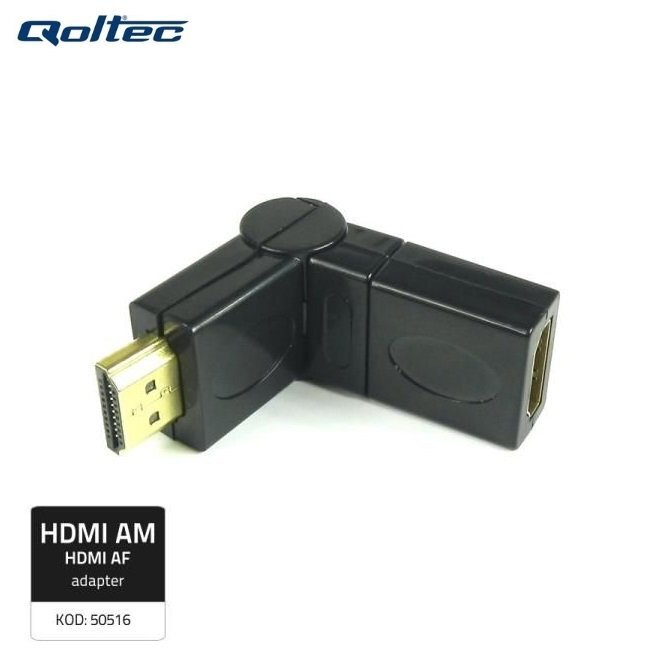 Qoltec HDMI Adapter musta hinta ja tiedot | Adapterit | hobbyhall.fi