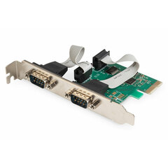 Digitus PCI Express 2xserial DB9 COM RS232 hinta ja tiedot | Adapterit | hobbyhall.fi