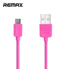 Remax Safe Speed Universal Micro USB Data & latauskaapeli 1m vaaleanpunainen hinta ja tiedot | Puhelinkaapelit | hobbyhall.fi