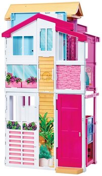 Nukkekoti Barbie Malibu, 3 kerrosta, DLY32 hinta ja tiedot | Tyttöjen lelut | hobbyhall.fi