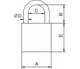 Lukko Lob KSV40 hinta ja tiedot | Lukot | hobbyhall.fi