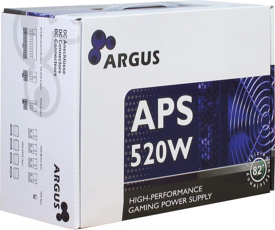 Inter-Tech Argus APS-520W, 88882117 hinta ja tiedot | Virtalähteet | hobbyhall.fi