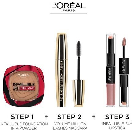 Kompakti meikkivoide L'Oreal Make Up Infallible Fresh Wear, 9 g, 120 vanilja hinta ja tiedot | Meikkivoiteet ja puuterit | hobbyhall.fi