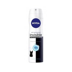 Nivea Spray Black & White Invisible Pure antiperspirantti suihke 150 ml hinta ja tiedot | Deodorantit | hobbyhall.fi