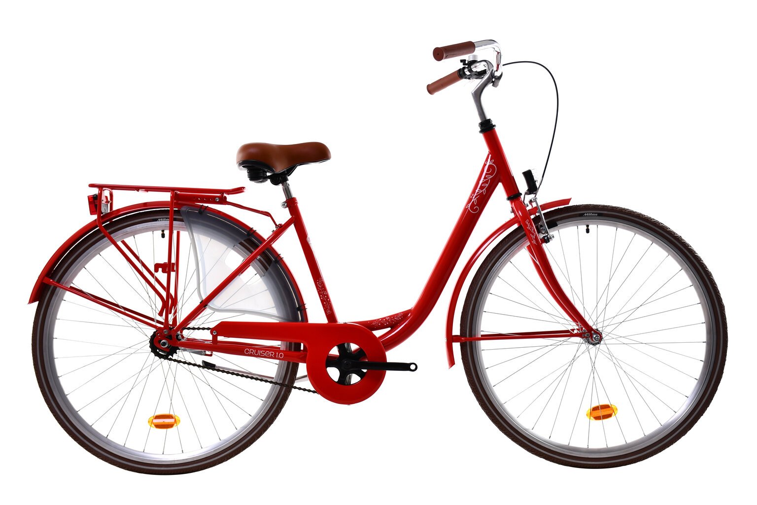 N1 Cruiser 1.0 28 naisten citypyörä, punainen hinta ja tiedot | Polkupyörät | hobbyhall.fi