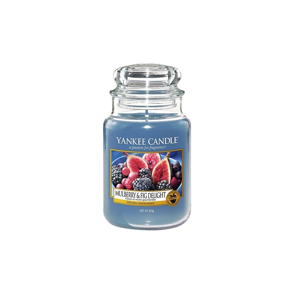 Tuoksukynttilä Yankee Candle Large Jar Mulberry & Fig Delight 623 g hinta ja tiedot | Kynttilät ja kynttilänjalat | hobbyhall.fi