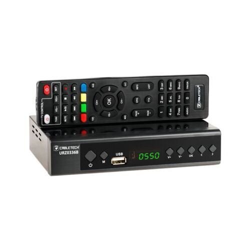 Cabletech DVB-T2 H.265 HEVC -dekooderi URZ0336B hinta ja tiedot | TV-virittimet | hobbyhall.fi