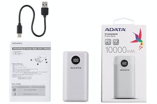 Adata P10000QCD, 10000 mAh hinta ja tiedot | Varavirtalähteet | hobbyhall.fi