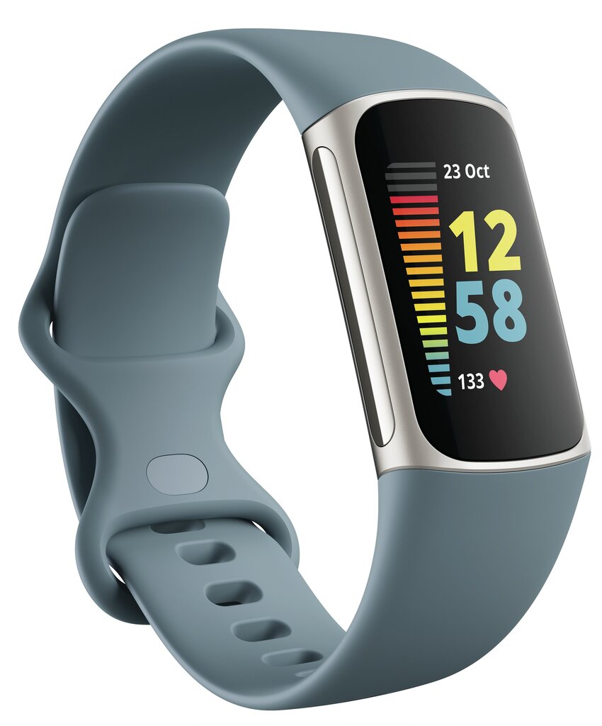 Fitbit Charge 5 Steel Blue/Platinum FB421SRBU hinta ja tiedot | Aktiivisuusrannekkeet | hobbyhall.fi