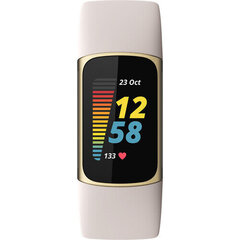 Fitbit Charge 5 Lunar White/Soft Gold FB421GLWT hinta ja tiedot | Fitbit Puhelimet, älylaitteet ja kamerat | hobbyhall.fi