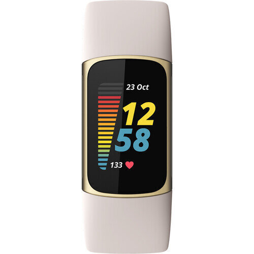 Fitbit Charge 5 Lunar White/Soft Gold FB421GLWT hinta ja tiedot | Aktiivisuusrannekkeet | hobbyhall.fi