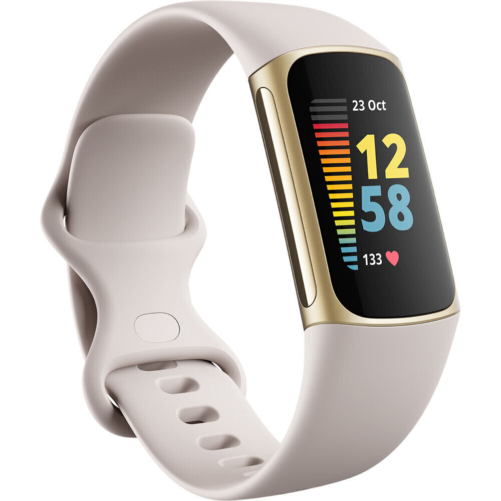 Fitbit Charge 5 Lunar White/Soft Gold FB421GLWT hinta ja tiedot | Aktiivisuusrannekkeet | hobbyhall.fi