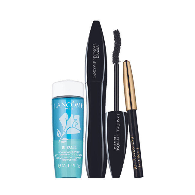 Silmämeikkisetti Lancome Hypnôse Doll Eyes Mascara Set ripsiväri 6,5 ml + silmämeikinpoistoaine, 30 ml + silmäseerumi, 5 ml. hinta ja tiedot | Kasvojen puhdistusaineet | hobbyhall.fi