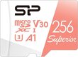 Silicon Power microSDXC Card 256GB UHS-I U3 A1 Class 10 V30 + Adapteris hinta ja tiedot | Puhelimen muistikortit | hobbyhall.fi