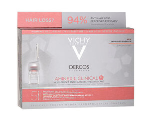 Vichy Dercos Aminexil Clinical 5 hiustenlähtöä vastaan 21 x 6 ml hinta ja tiedot | Vichy Hajuvedet ja kosmetiikka | hobbyhall.fi