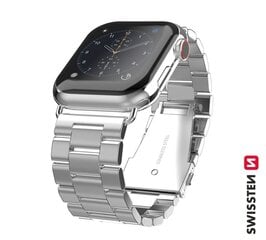 Swissten Metal Strap vaihtorannekke Apple Watch 38-40mm, hopea hinta ja tiedot | Älykellojen ja aktiivisuusrannekkeiden lisätarvikkeet | hobbyhall.fi