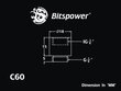 BitsPower G1/4", 15 mm, BP-BSWP-C60 hinta ja tiedot | Vesijäähdytystarvikkeet | hobbyhall.fi