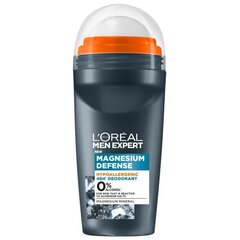 Roll-on antiperspirantti L'oreal Paris Men Expert Magnesium Defence, 50 ml hinta ja tiedot | L'Oréal Paris Hygieniatuotteet | hobbyhall.fi