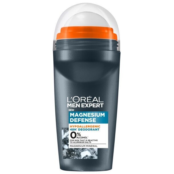 Roll-on antiperspirantti L'oreal Paris Men Expert Magnesium Defence, 50 ml hinta ja tiedot | Deodorantit | hobbyhall.fi