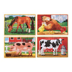 Puiset palapelit Melissa & Doug Farm Animals Puzzle in a box hinta ja tiedot | Palapelit | hobbyhall.fi