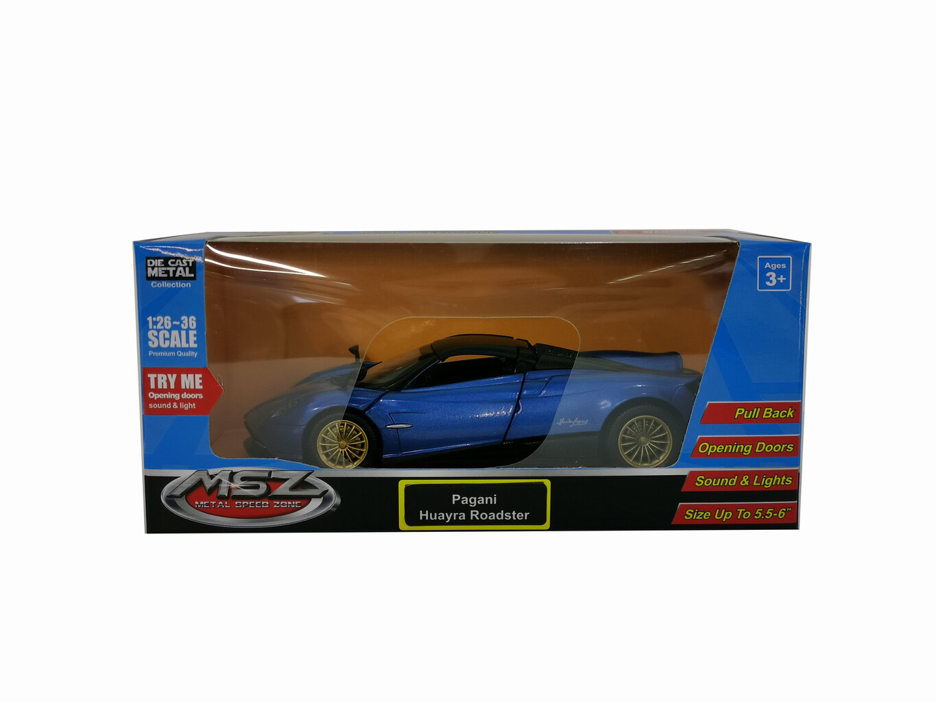 Auto MSZ Pagani Huayra Roadster, 1:32 hinta ja tiedot | Poikien lelut | hobbyhall.fi