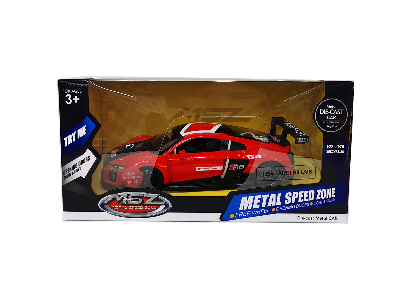 Auto MSZ, Audi R8, 1:24 hinta ja tiedot | Poikien lelut | hobbyhall.fi