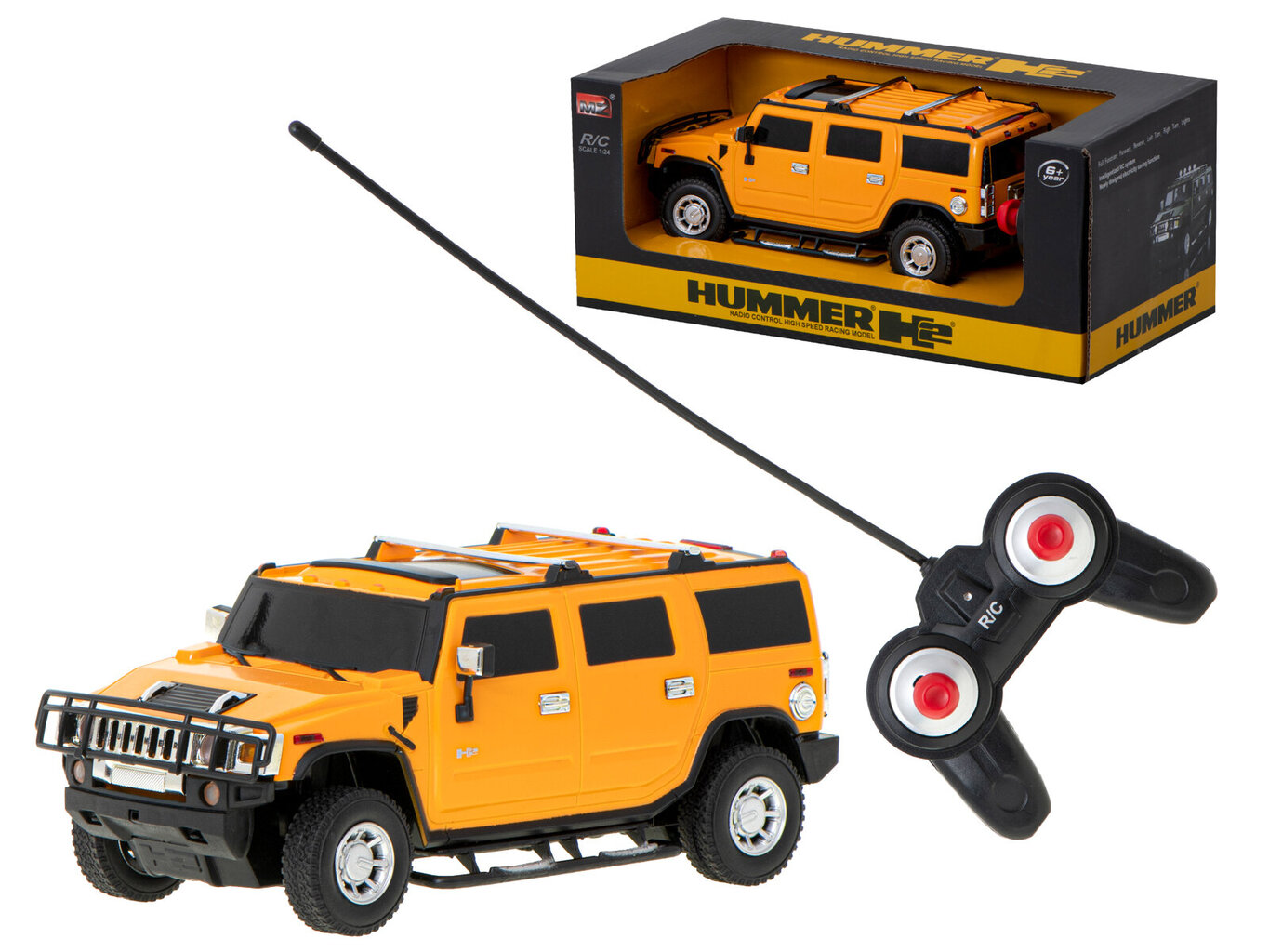 RC SUV Hummer, keltainen hinta ja tiedot | Poikien lelut | hobbyhall.fi