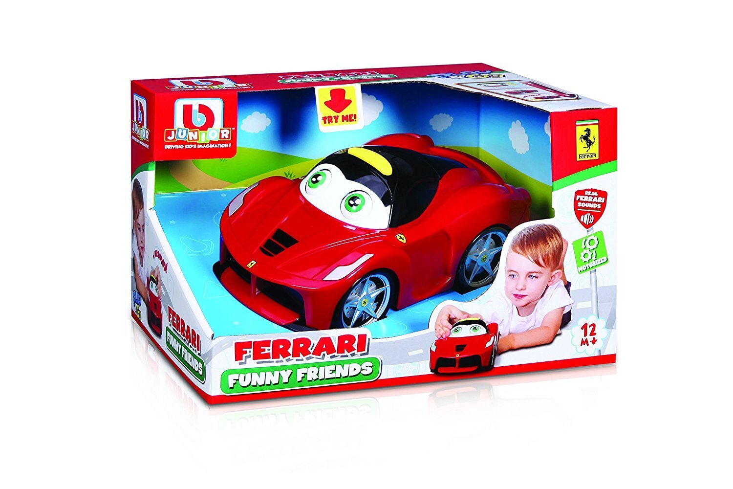 Auto BB Junior Ferrari Funny Friend, 16-81502 hinta ja tiedot | Vauvan lelut | hobbyhall.fi