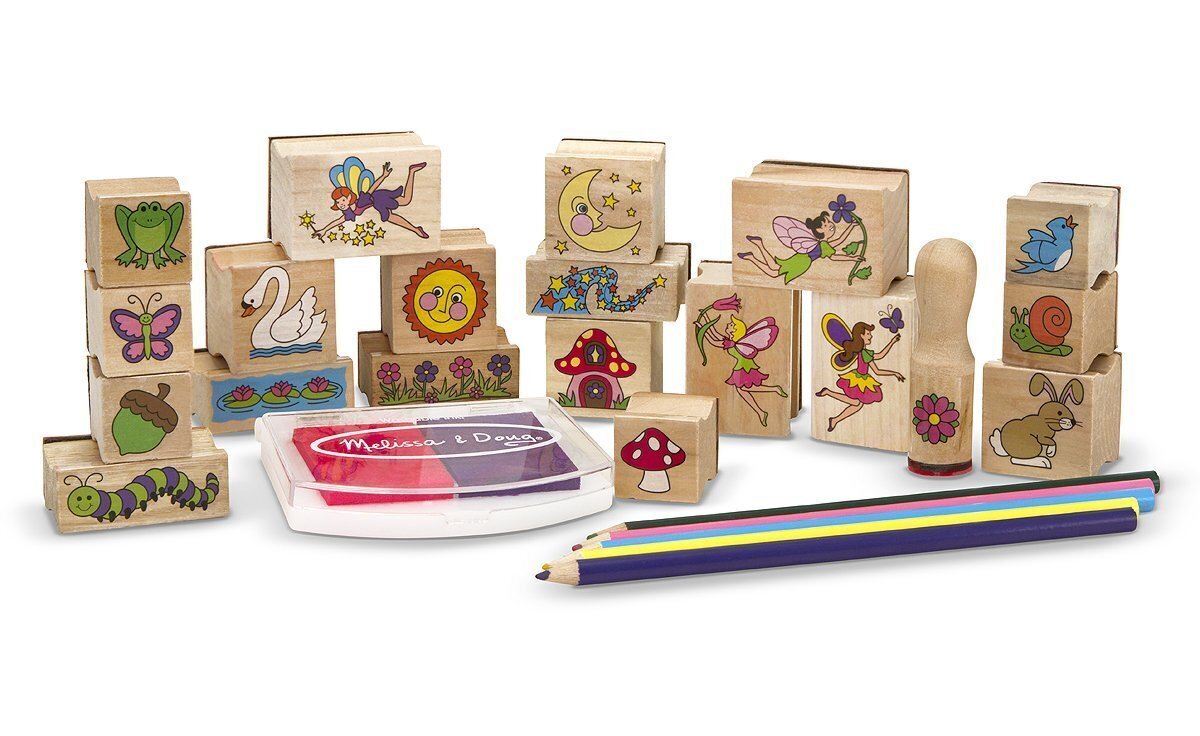 Leimasin -sarja Melissa & Doug - Stamp-A-Scene - Fairy Garden hinta ja tiedot | Tyttöjen lelut | hobbyhall.fi