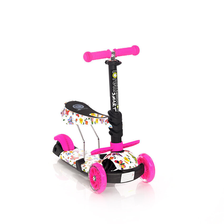 Potkulauta Lorelli Smart, Pink Butterfly hinta ja tiedot | Potkulaudat | hobbyhall.fi